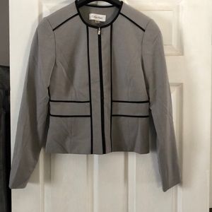 Grey and black Calvin Klein Zip-up Blazer